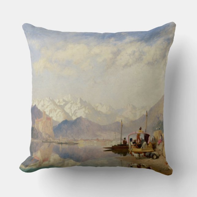 Coussin Souvenirs du Lago Maggiore, jour du marché à (Recto)