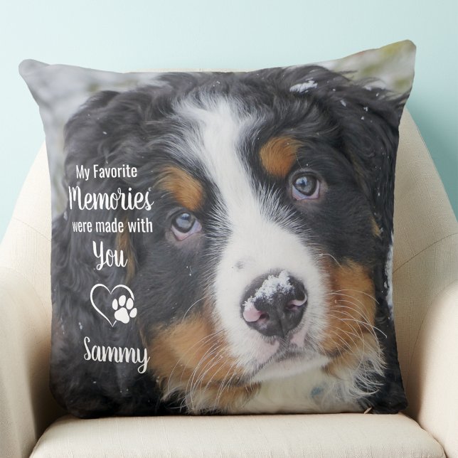 Coussin Souvenirs favoris Amoureux des chiens Pet Loss Pet (Créateur téléchargé)