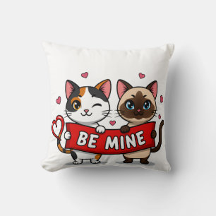Coussin Soyez à MOI Chats de la Saint-Valentin   Adorables