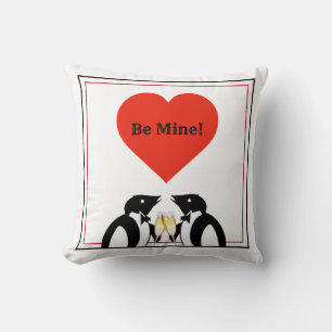Coussin Soyez À Moi, Pingouins Champagne Jetez L'Oreiller