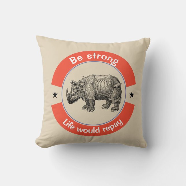 Coussin Soyez forts (Recto)