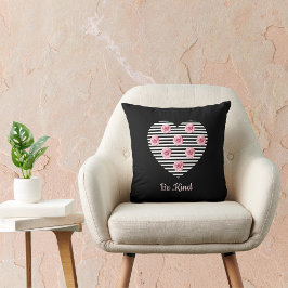 Coussin Soyez gentil Coeur Romantique Roses Roses Roses Ro
