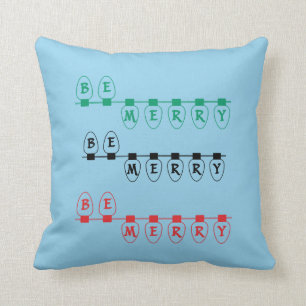 Coussin Soyez joyeux vert lumière