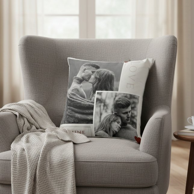 Coussin Soyez le mien Saint Valentin Couple Photo Love (Créateur téléchargé)