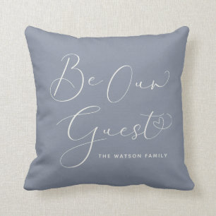 Coussin Soyez notre invité Custom Text Modern Farmhouse Bl
