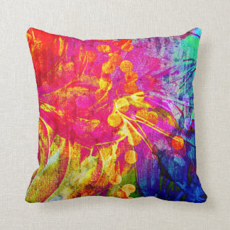 Coussin SOYEZ peinture abstraite de remous floraux