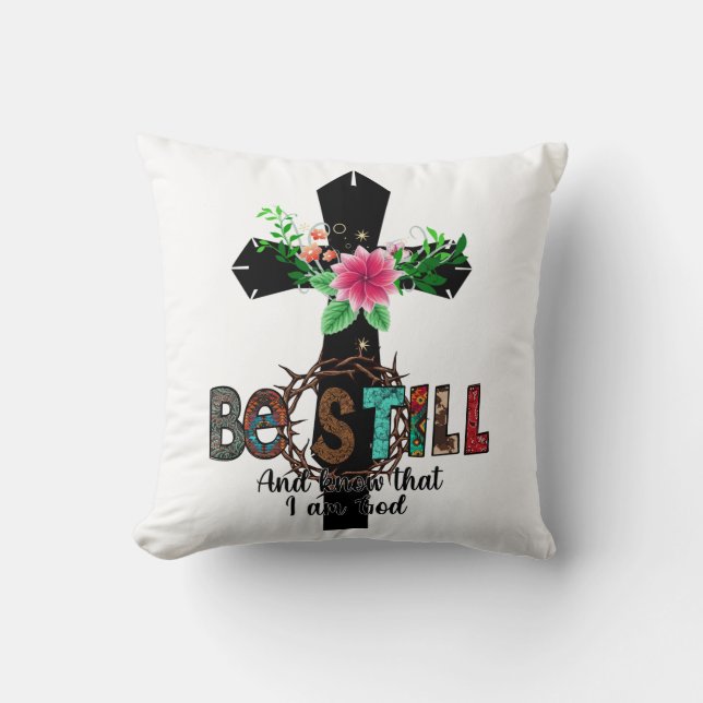 Coussin Soyez Toujours Et Sachez Que Je Suis Dieu (Recto)