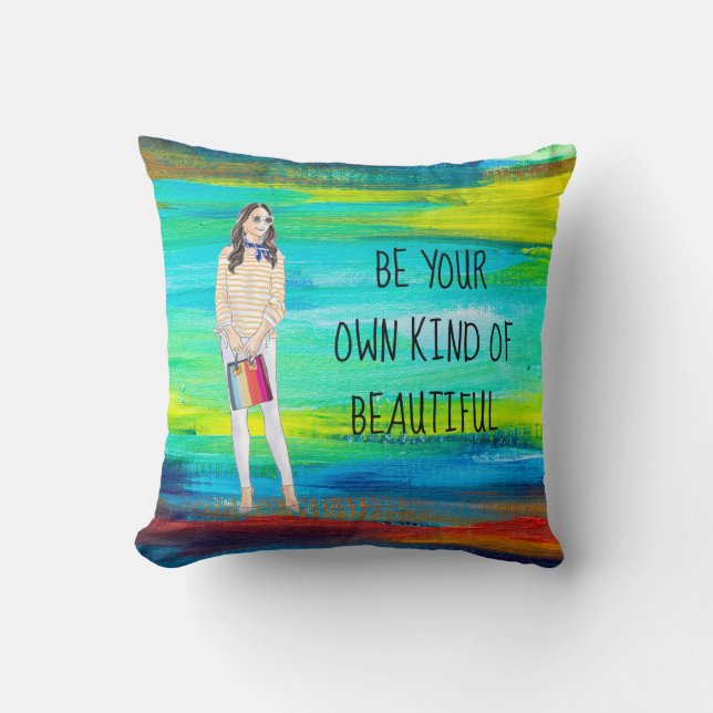 Coussin Soyez votre propre genre de beau carreau (Recto)