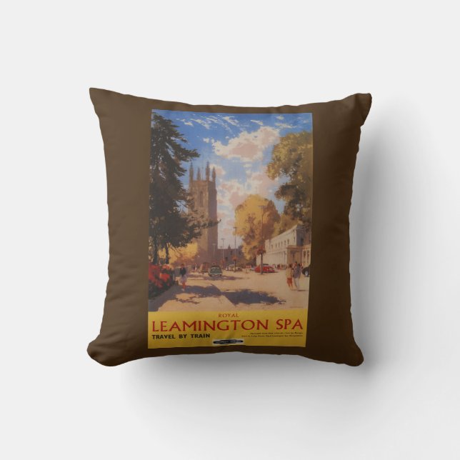Coussin Spa royal, affiche britannique de chemins de fer (Recto)