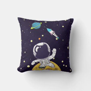 Coussin Spaceman Explorant L'Espace