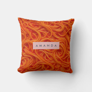 Coussin Spaghetti ludiques personnalisés à la sauce tomate