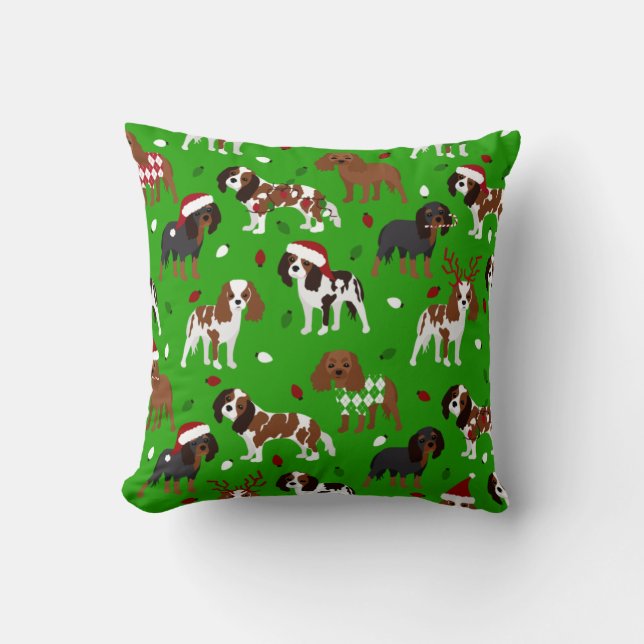 Coussin Spaniel de Christmas (Recto)
