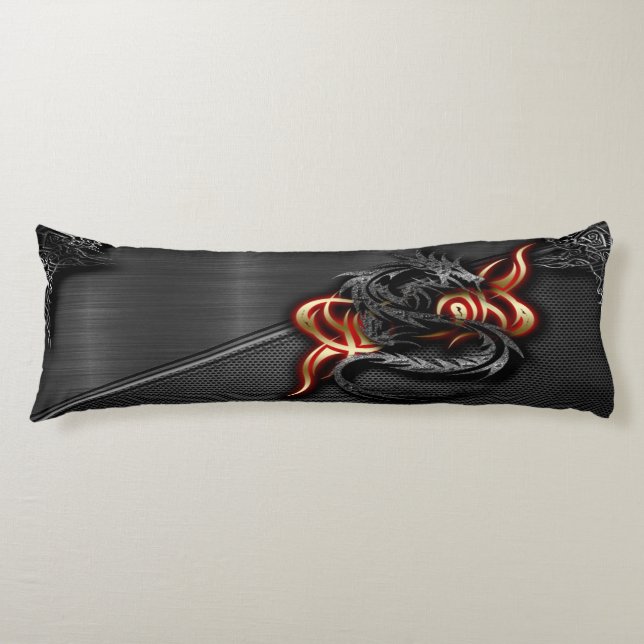 Coussin spectral de corps de dragon (20" x 54") (Devant)