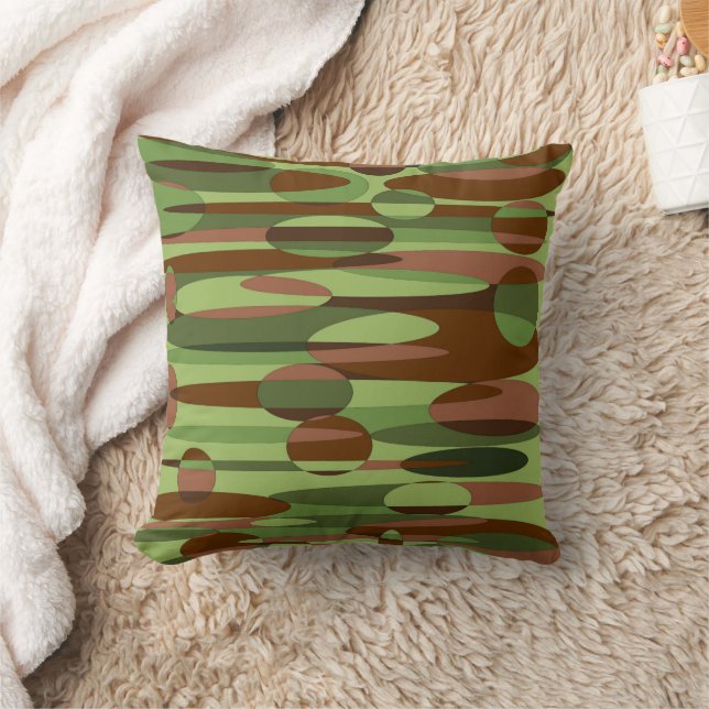 Coussin Sphères vertes et marron (Couverture)