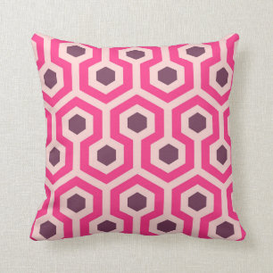 Coussin SPHEX CUBES GEO aubergine rose vif