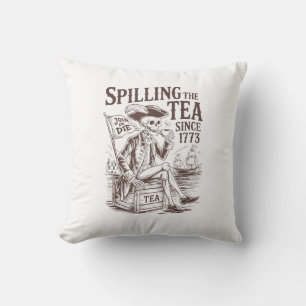 Coussin Spilling The Tea Depuis 1773 Patriotique Américain