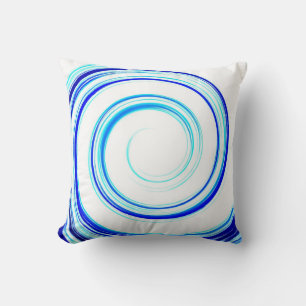 Coussin Spirale bleue