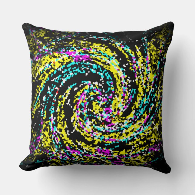 Coussin Spirale de Confetti cristallisée colorée (Recto)