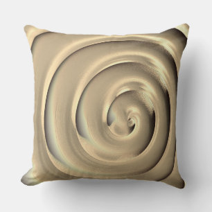 Coussin spirale géante "or" sur l'arrière - plan noir