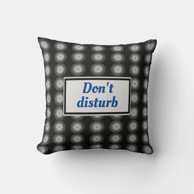 Coussin Spirale Noire Et Blanche (Recto)