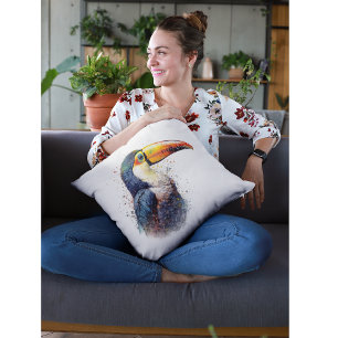 Coussin Splendeur tropicale Toucan