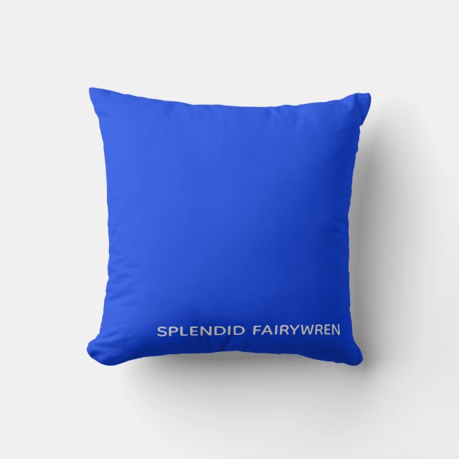 Coussin Splendid Fairywren Blue Colour (Recto)
