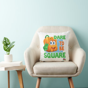 Coussin Spookley le Citrouille Carré   OSEZ ÊTRE CARRÉ !