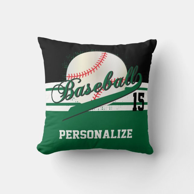 Coussin Sport de baseball| Nom et numéro DO-IT-YOURSELF| V (Recto)