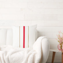 Sporty Bright Red Brown Racing Stripes Sur Blanc