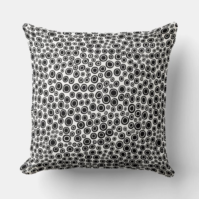 Coussin Spots 071215 - Noir sur blanc (Recto)