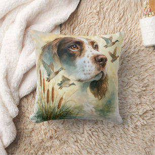 Coussin Springer Spaniel et Mallard Duck Double exposition