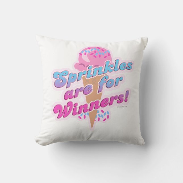Coussin Sprinkings sont pour les gagnants Drôle Dessert Sl (Recto)