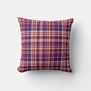 Coussin Sq.Plaid Coussin, Collection Rouge-Blanc-Bleu 01