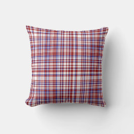 Coussin Sq.Plaid Coussin, Collection Rouge-Blanc-Bleu 06
