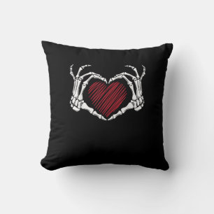 Coussin Squelette Coeur main signe costume tendance Hallow