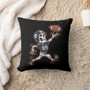 Coussin Squelette de football américain Halloween Football