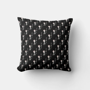 Coussin Squelette d'Halloween avec épée