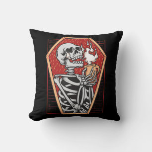 Coussin Squelette gothique dans Coffin Mall Goth Halloween