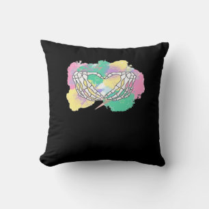 Coussin Squelette Mains Coeur Avec Backgr Abstrait Couleur