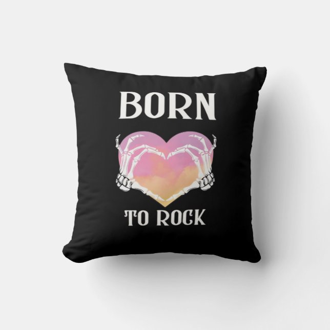 Coussin Squelette Mains Graphisme Coeur Pour Classique (Recto)