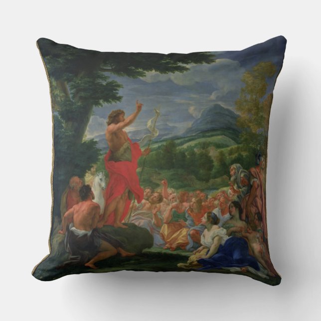 Coussin St John la prédication de baptiste, peinte avant (Recto)