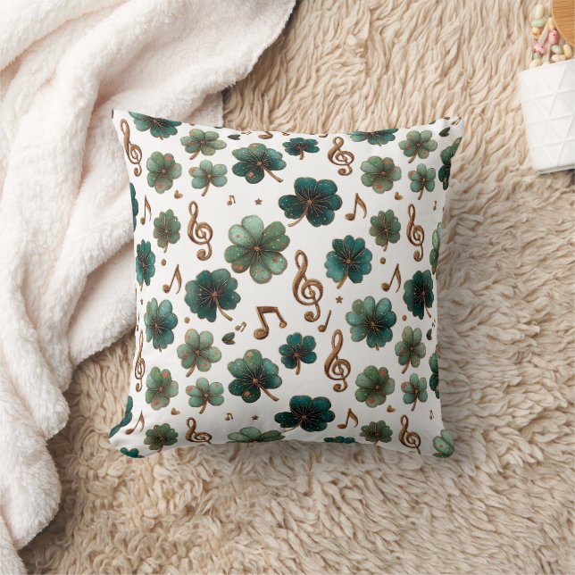 Coussin St. Patrick’s Day Musical Shamrock (Couverture)