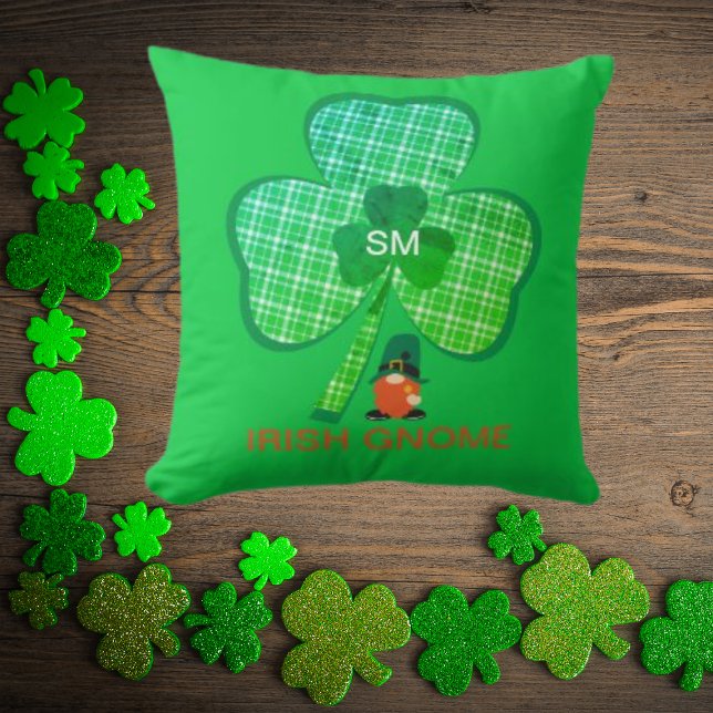 Coussin St patrick Shamrock de Gnome (Créateur téléchargé)