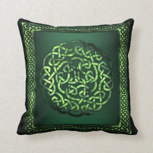 Coussin St. Patrick's Day - Celtic Motif Round/SqFrame