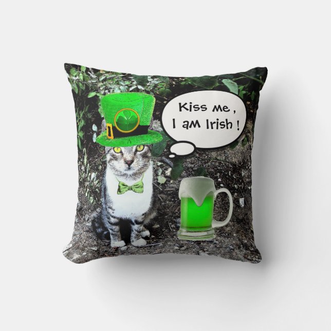 COUSSIN ST PATRICK'S DAY CHAT ET BIÈRE IRLANDAISE VERTE (Recto)
