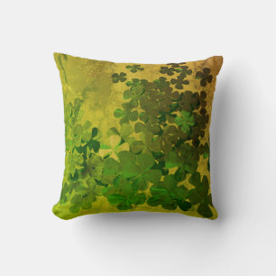 Coussin St. Patrick's Day et Good Luck, ‎ trèfle à quatre 