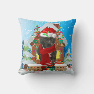 Coussin Staffordshire Bull Terrier chien avec cadeau de No