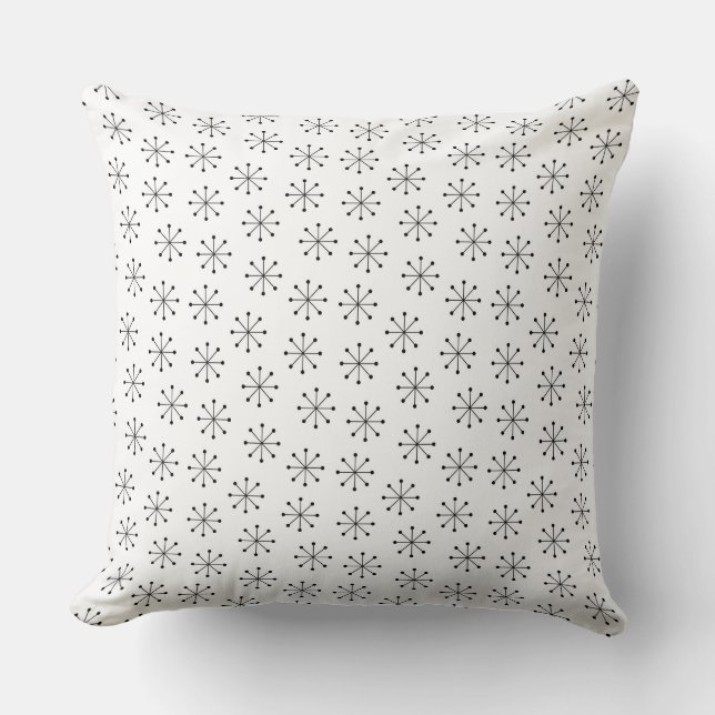 Coussin Starburst atomique | Moderne du milieu du siècle (Recto)