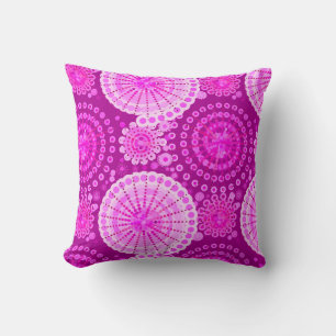 Coussin Starbursts et moulinets, violet améthyste