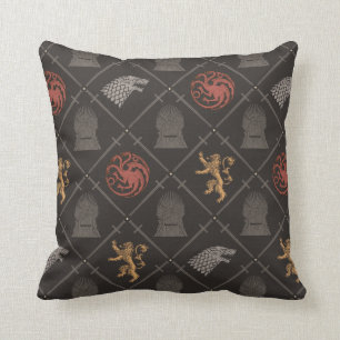 Coussin Stark, Lannister, Targaryen, Motif du Trône de fer